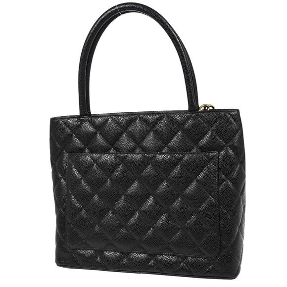 Authentic Chanel Black Caviar Medallion Tote Handbag - Picture 2 of 10